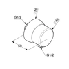 Angle connection for shower hose DN 15 Kludi Sirena white 630604300