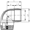 Αγκώνας ηλεκτροσύντηξης90ST.DN110 PE100, SDR11, PN10 gaz/PN16νερό