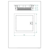 Aparelhagem de embutir MT ONNLINE 1x12 modular IP30 (N+PE) porta metálica