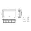 Aparelhagem de montagem embutida 18 modular (1x18) IP40 Viko Panasonic porta transparente