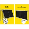 Απλή βάση στήριξης σταθμού παραγωγής ηλεκτρικής ενέργειας μπαλκονιού │Στήριγμα ηλιακής μονάδας │Ρυθμιζόμενη γωνία 10-30°, για μπαλκόνια, κήπους, επίπεδες στέγες και τοίχους, για τις περισσότερες ηλιακές μονάδες, ασημί