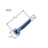 Apparatenschroef voor elektrische installatiedozen, lengte 25mm, doos 100 stuks.W25