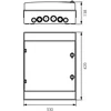 Appareillage modulaire hermétique (500V AC ,1000V DC) 2x12 en saillie IP65 RH-24 36.24