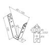 Appendiabiti trapezoidale WT120M8 E90