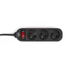 APPIO Prolunga 3m - 3 x presa 230V - Nero