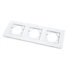 APPIO Rámček zásuvkový trojnásobný sklenený - biely