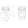 Apsauginis vožtuvas HAV703 1/2" x 3/4" saulės energijos įrenginiams 6 bar