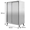 Armadio Catering Professionale in Acciaio Inox 2-drzwiowa 120x60x180cm