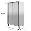 Armoire de restauration professionnelle en inox 2-drzwiowa 100x50x180cm