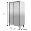 Armoire de restauration professionnelle en inox 2-drzwiowa 100x50x200cm