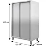 Armoire de restauration professionnelle en inox 2-drzwiowa 120x50x200cm