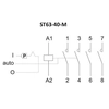Αρθρωτός επαφέας με χειροκίνητο έλεγχο, τοποθέτηση σε ράγα63A, επαφές4NO ST63-40-M