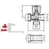 Atingere unghiulară 3/4" cu extensia de atingere HAN596