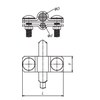 Attraverso il connettore drut(fi6-10) pręt(fI16) anello 2 vite piccola