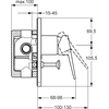 Außenelement der Unterputz-Badewannenarmatur Hansa Twist, Chrom 49767003