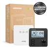 Auraton Libra Set controlador de temperatura semanal sem fio preto com controlador de dispositivo de aquecimento (conjunto)