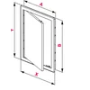 Awenta ellenőrző ajtó DT11CZ 150x200mm