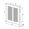 AWENTA VELITE metal ventilation grille white 14x14, MVZ2B