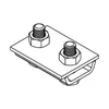 Through connector 2-śrubowe M8 (hot-dip galvanized steel) AN-01C/OG/