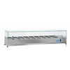 Ingredients refrigerated display case, stainless steel, with glass, 9xGN1 / 3