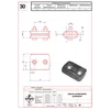 Universal double connector, lightning protection holder, galvanized steel