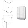 Besco Viva rectangular shower cabin 120x90 left - additional 5% DISCOUNT with code BESCO5