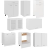 Lumarko, 8 pcs. a set of kitchen cabinets, white, chipboard