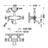 Bad- en douchemengkraan Tres Classic chroom 24217609