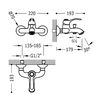 Badekar- og brusearmatur Tres Classic krom 24217001