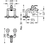 Badkarsblandare Tres Classic mässing antik matt 24219401LM