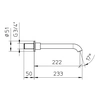 Badwanduitloop 22 cm Palazzani Wit Mat 99211243