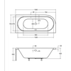 Baignoire asymétrique Besco Avita 150x75 droite - EN SUPPLÉMENT 5% RÉDUCTION POUR LE CODE BESCO5