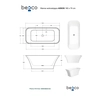 Baignoire autoportante Besco Assos Glam 160 argent - 5% RÉDUCTION supplémentaire avec le code BESCO5