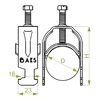 BAKS - UK1/22-28, Uchwyt kablowy - Cable Clamp, 402400