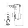 Βαλβίδα πλήρωσης για το καζανάκι KK-POL 3/8", 1/2"