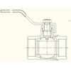 Ball valve DN15 PN25 1/2 inch GW/GW steel lever Onnline choke