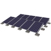 Ballast structure modules vertically onto larger photovoltaic modules