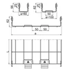 Bandeja portacables de malla a presión en el sistema KLIK, tipo KDSZ200H60/3 con conector a presión soldado, longitud 3 metros lineales