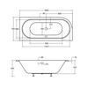 Bañera asimétrica Besco Avita Slim 160x75 derecha - ADICIONAL 5% DESCUENTO EN EL CÓDIGO BESCO5