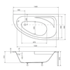 Bañera de esquina Besco Cornea 140x80 restante - ADICIONALMENTE 5% DESCUENTO PARA EL CÓDIGO BESCO5