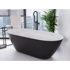 Bañera independiente Besco Moya Matt Black&White 170 + click-clack dorado limpiado desde arriba - Además 5% Descuento para código BESCO5