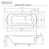 Bañera rectangular Besco Aria Plus 140 - ADICIONAL 5% DESCUENTO EN EL CÓDIGO BESCO5