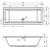 Bañera rectangular Riho Lusso 190x80 cm