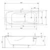 Banheira retangular Besco Majka Nova 120x70 - DESCONTO ADICIONAL 5% PARA CÓDIGO BESCO5