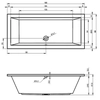 Banheira retangular Riho Lusso 180x80 cm