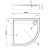 Base de duche semicircular Deante Jasmin 80x80x14 cm- Adicionalmente 5% DESCONTO no código DEANTE5