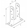 BASE DE POSTE ATORNILLADA TT 120 SOPORTE DE ANCLAJE