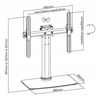 BASE DE SUPPORT DE SUPPORT DE BUREAU PIED DE TÉLÉVISION KFG-2