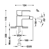 Bateria bidetowa Tres Cuadro 24-K Złoto 00612001OR