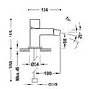 Bateria bidetowa Tres Cuadro chrom 00712001